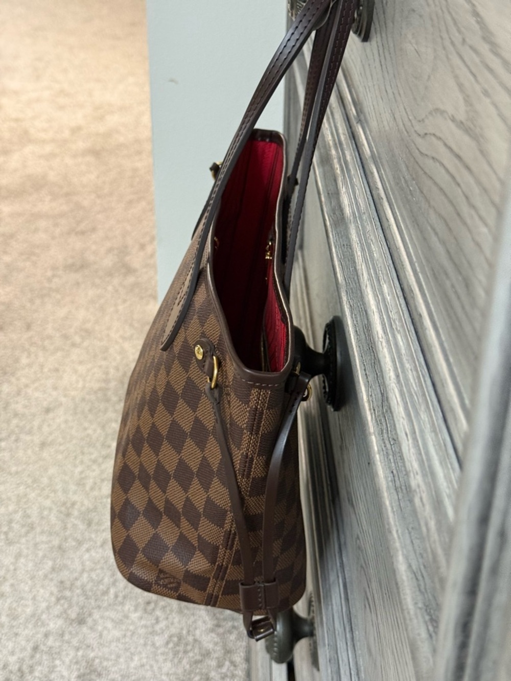 🔥Louis Vuitton Neverfull PM Damier Ebene Tote with Pouchette - Picture 4 of 11